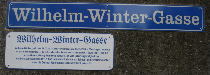 Ehrung für Wilhelm Winter.